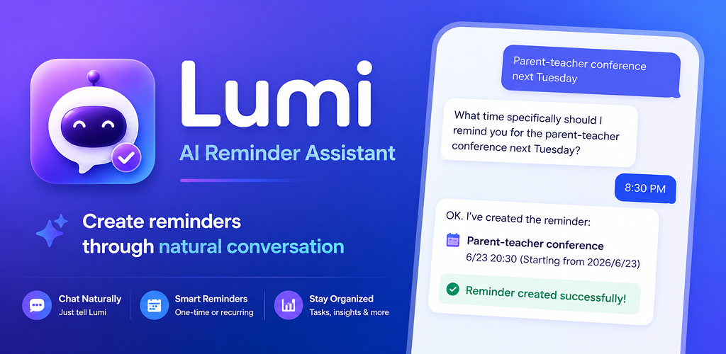 Lumi app feature graphic